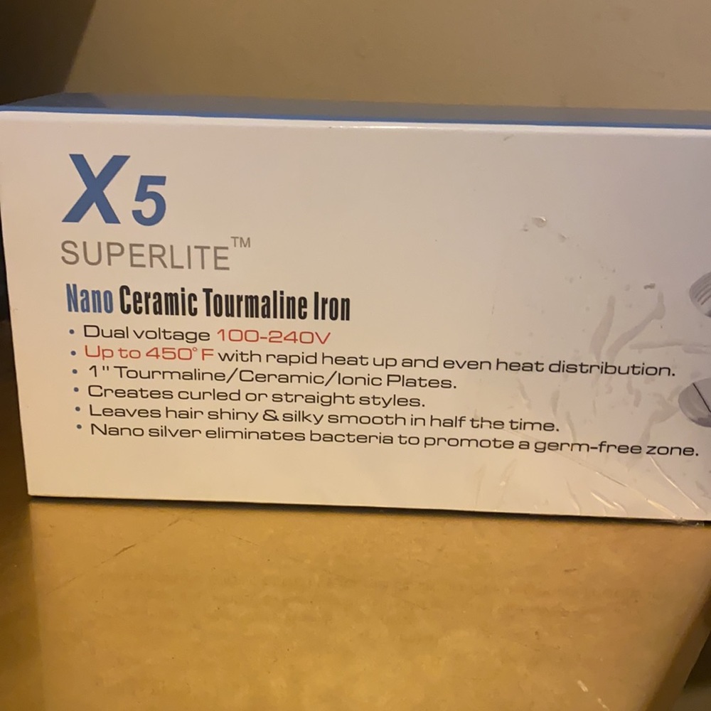 NIB X5 superlighy Nano Ceramic Tourmaline Iron